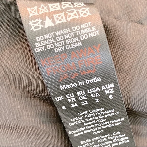 🖤 Nasty Gal Black Real Leather Oversized Tie-Waist Shirt Jacket Shacket - Picture 11 of 13